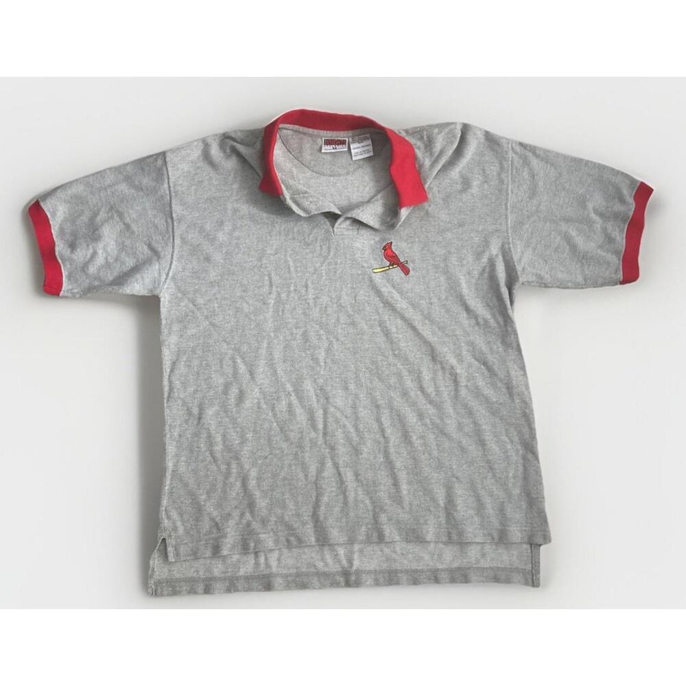 Vintage St Louis Cardinals Knights Athletics Red Size Collar Polo Shirt Mens M